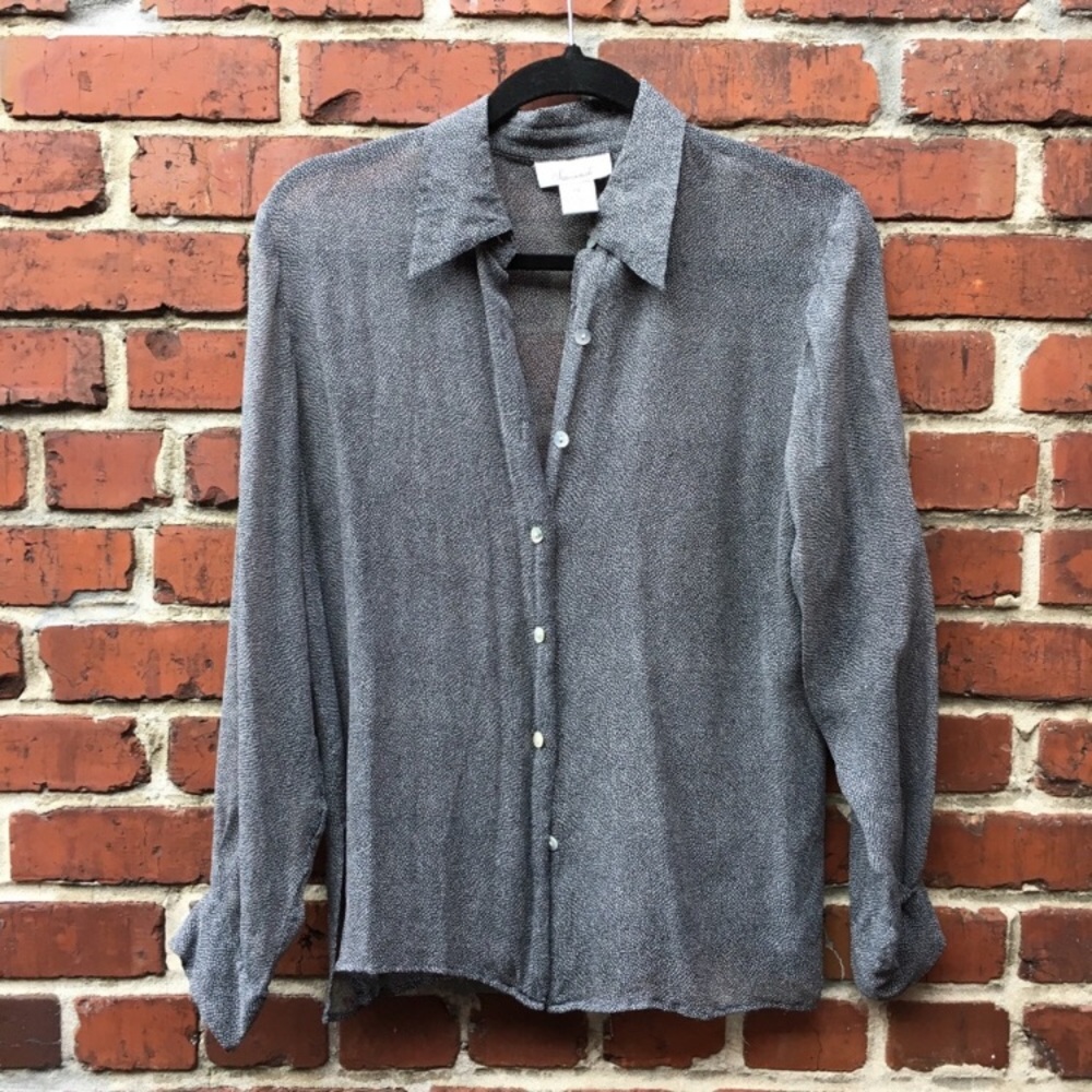 Salt and Pepper Vintage Savannah 100% Silk Blouse